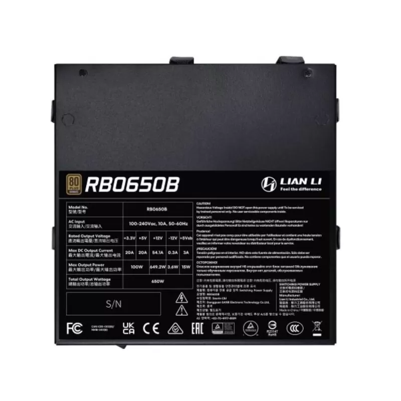 ספק כוח LIAN-LI RB RB0650B 80 Plus Bronze 650W