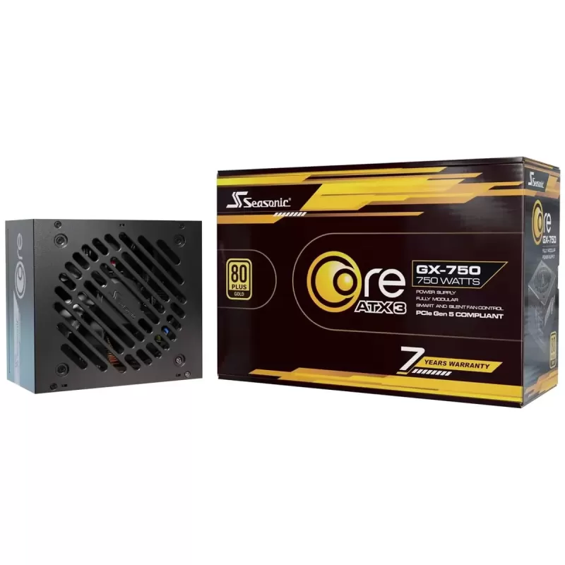 ספק כוח Seasonic GX-750 CORE GX ATX SRP-CGX751-A5A32SF 80 Plus Gold 750W