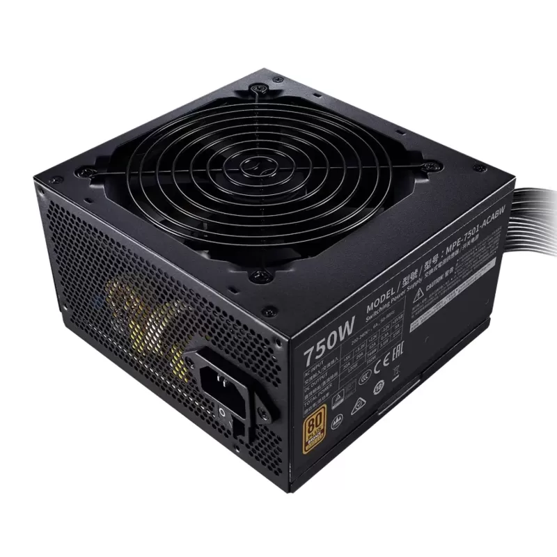 Power Supply Cooler Master MWE 750 V2 230V MPE-7501-ACABW-B Non modular 80 Plus Bronze 750W 12V:744W Power Supply Cooler Master MWE 750 V2 230V MPE-7501-ACABW-B Non modular 80 Plus Bronze 750W 12V:744W