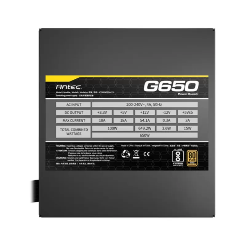 Блок Питания Antec PSU Atom G650 650W 80+ Gold Semi-Modular ATOM G650 80 Plus Gold 12V:649.2W Блок Питания Antec PSU Atom G650 650W 80+ Gold Semi-Modular ATOM G650 80 Plus Gold 12V:649.2W