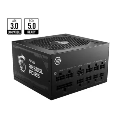 ספק כוח MSI A850GL PCIE5 מודולרי מלא 80 Plus Gold 850W 12V:846W ATX 3.1