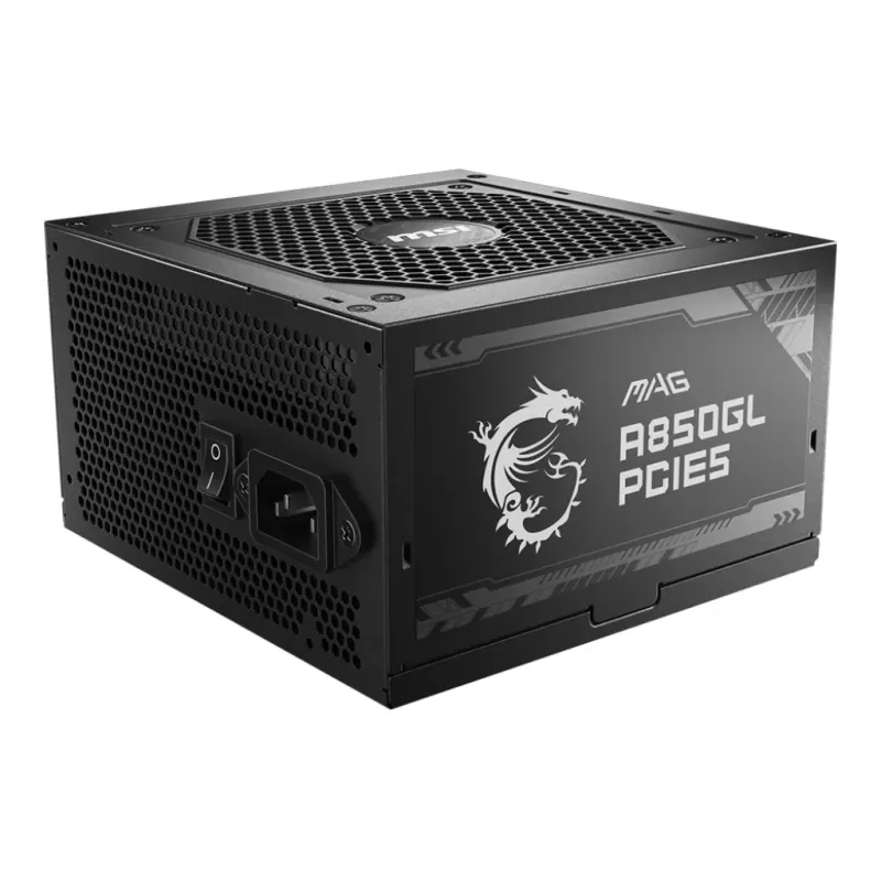 ספק כוח MSI A850GL PCIE5 מודולרי מלא 80 Plus Gold 850W 12V:846W ATX 3.1