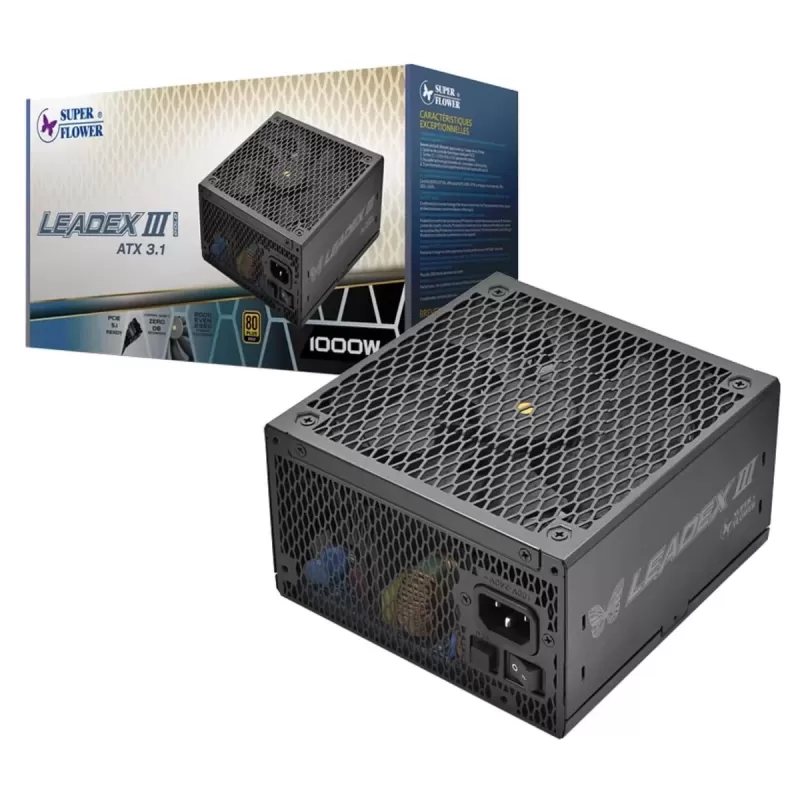 Power Supply Super Flower Leadex III SF-1000F14GE Full Modular 80+ Gold 1000W ATX 3.1