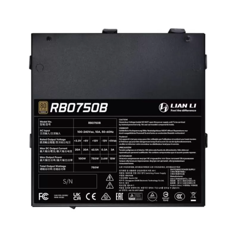 ספק כוח LIAN-LI RB RB0750B 80 Plus Bronze 750W