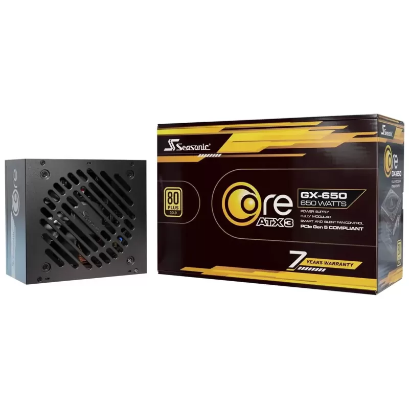 Power Supply Seasonic GX-650 CORE GX ATX SRP-CGX651-A5A32SF 80 Plus Gold 650W