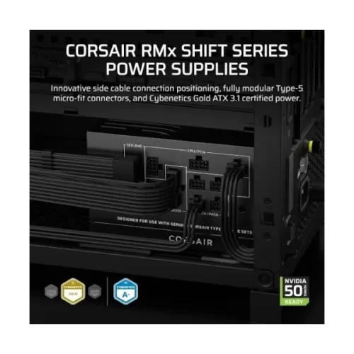 ספק כוח Corsair RM850x SHIFT Fully Modular CP-9020299-EU 80 Plus Gold 850W