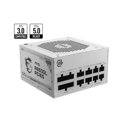 ספק כוח MSI MAG A850GL PCIE5 80+ Gold לבן 80 Plus Gold 850W