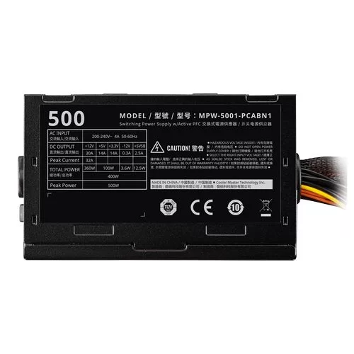 Power Supply Cooler Master ELITE P500 230V V3 MPW-5001-PSABN1 Modular without 500W