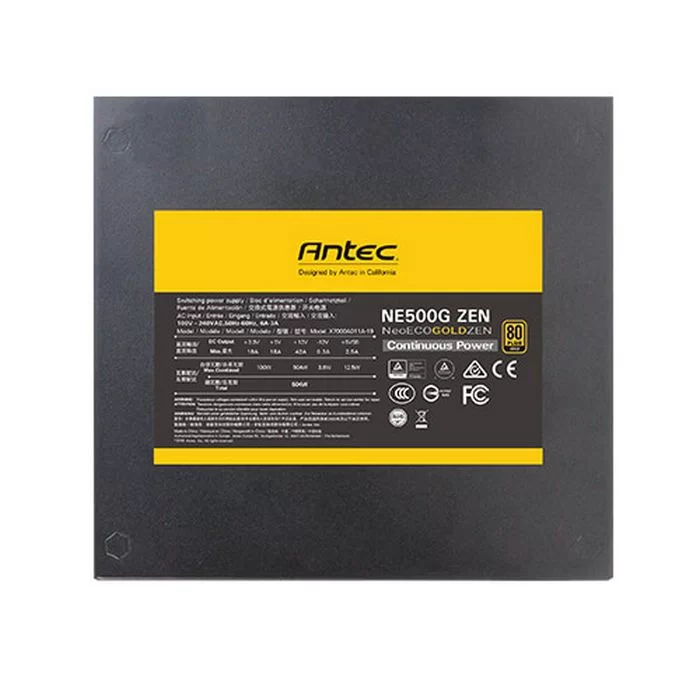 ספק כוח Antec NE500G Zen 0-761345-11677-0 לא מודולרי 80 Plus Gold 550W 12V:504W