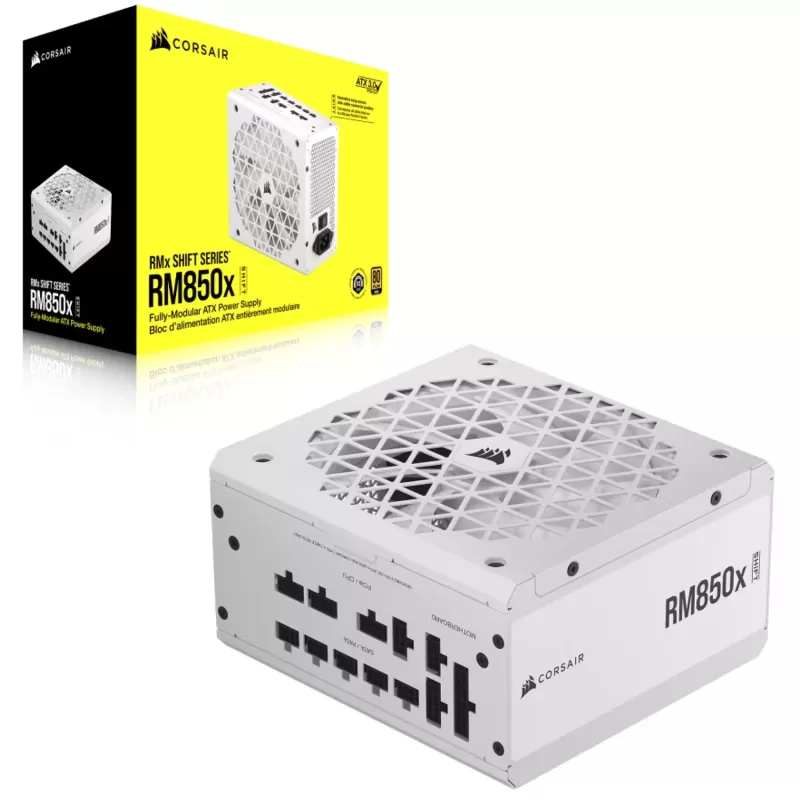 ספק כוח Corsair PSU 850W RM850x SHIFT 80+ Gold Fully Modular לבן CP-9020274-EU 80 Plus Gold