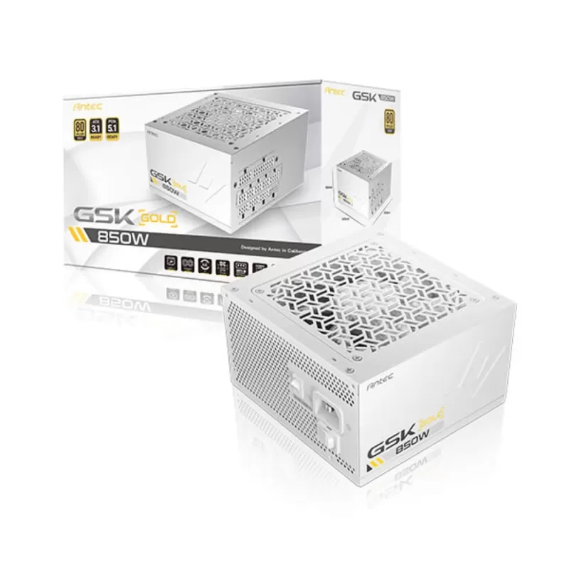 Power Supply Antec GSK 850W ATX3.1 80+ Gold Full Modular white 0-761345-20091-2 80 Plus Gold
