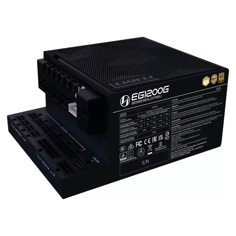 Power Supply LIAN-LI EDGE 1200W Gold black EG1200G-B 80 Plus Gold