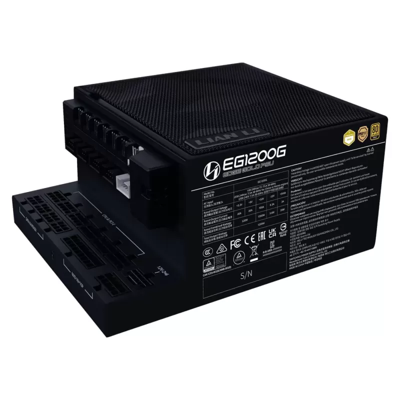 Power Supply LIAN-LI EDGE 1200W Gold black EG1200G-B 80 Plus Gold