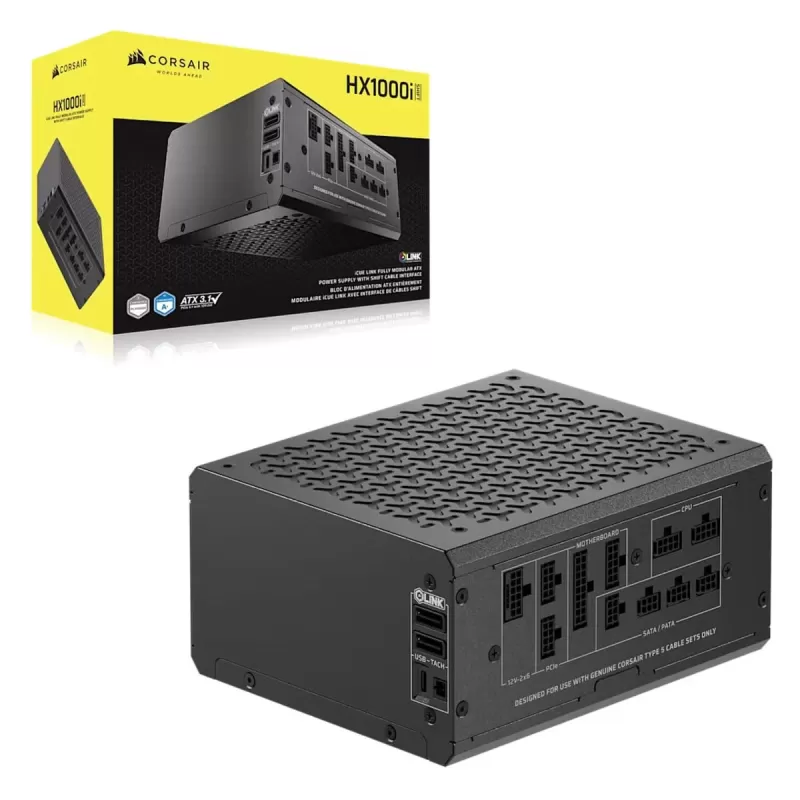 ספק כוח Corsair HX1000i SHIFT CP-9020265-EU 80 Plus Platinum 1000W