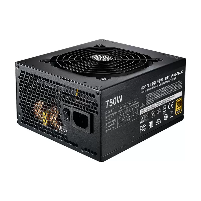 Power Supply Cooler Master MWE 750 V2 MPE-7501-AFAAG Full Modular 80 Plus Gold 12V:750W 
