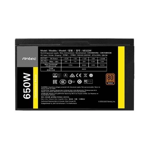 Блок Питания Antec NE650M V2 0-761345-10532-3 Полумодульный 80 Plus Bronze 650W 12V:600W