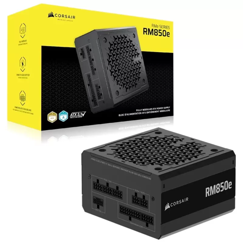 ספק כוח Corsair RM850e RMe Series - 850W Fully Modular CP-9020296-NA 80 Plus Gold