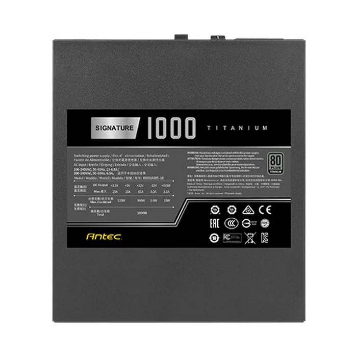 ספק כוח Antec SIGNATURE ST1000 Titanium 0-761345-11712-8 מודולרי מלא 80 Plus Titanium 1000W