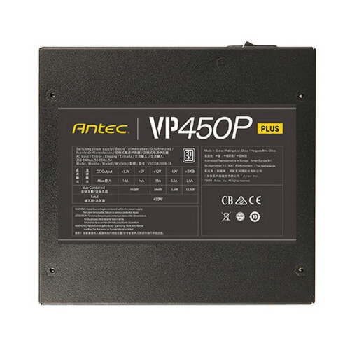 ספק כוח Antec VP450P PLUS 0-761345-11187-4 מודולרי מלא 80 Plus 450W ספק כוח Antec VP450P PLUS 0-761345-11187-4 מודולרי מלא 80 Plus 450W