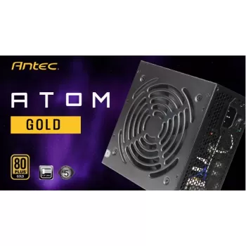 ספק כוח Antec Atom G650 0-761345-11692-3 מודולרי מלא 80 Plus Gold 650W 12V:648W