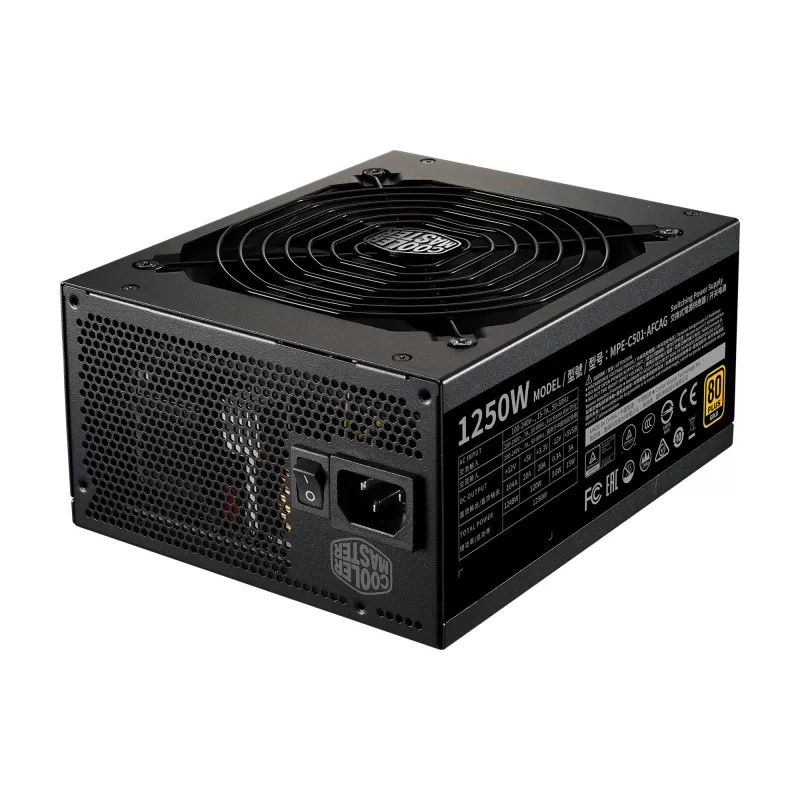 ספק כוח Cooler Master MWE GOLD 1250 - V2 MPE-C501-AFCAG-EU מודולרי מלא 80 Plus Gold 12V:1250W ATX