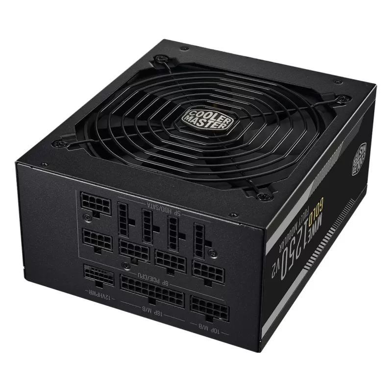 ספק כוח Cooler Master MWE GOLD 1250 - V2 FULL MODULAR MPE-C501-AFCAG-3WO מודולרי מלא 80 Plus Gold 1250W 12V:1248W
