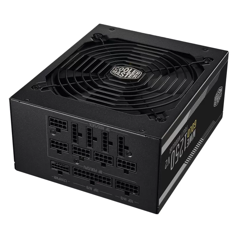 ספק כוח Cooler Master MWE GOLD 1250 - V2 FULL MODULAR MPE-C501-AFCAG-3WO מודולרי מלא 80 Plus Gold 1250W 12V:1248W