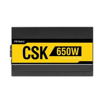 Power Supply Antec CUPRUM STRIKECSK 650W 0-761345-11745-6 לא מודולרי 80 PLUS Power Supply Antec CUPRUM STRIKECSK 650W 0-761345-11745-6 לא מודולרי 80 PLUS