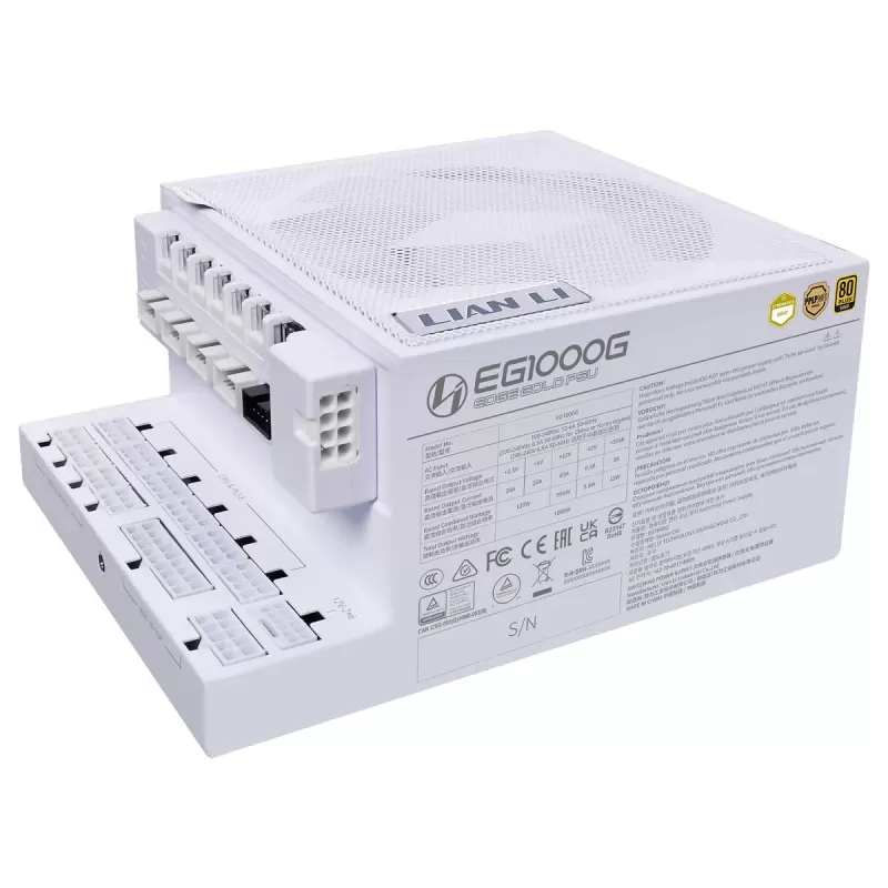 ספק כוח LIAN-LI EDGE 1000W Gold לבן EG1000G-W 80 Plus Gold