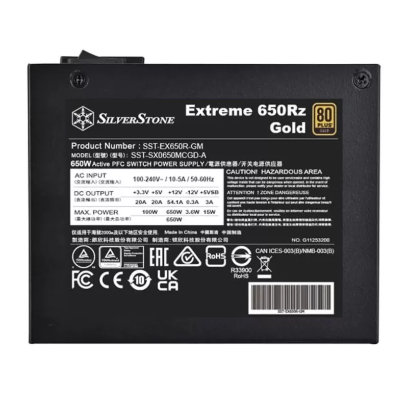 ספק כוח SilverStone Extreme 650Rz SFX Fully Modular SST-EX650R-GM 80 Plus Gold 650W