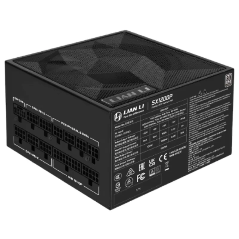 ספק כוח LIAN-LI SX שחור SX1200P-B 80 Plus Platinum 1200W ספק כוח LIAN-LI SX שחור SX1200P-B 80 Plus Platinum 1200W