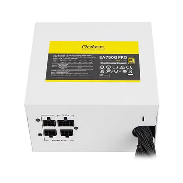 ספק כוח Antec EARTHWATTS GOLD PRO EA750G PRO לבן 0-761345-11629-9 חצי מודולרי 80 Plus Gold 750W
