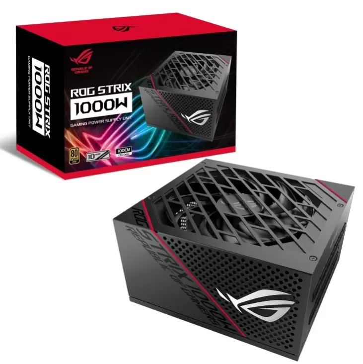 ספק כוח Asus ROG Strix ROG-STRIX-1000G 90YE00A5-B0WA00 מודולרי מלא 80 Plus Gold 1000W 12V:996W