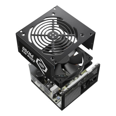 Power Supply Cooler Master ELITE NEX 700 230V PEAK MPW-7001-ACBK-PWO לא מודולרי Power Supply Cooler Master ELITE NEX 700 230V PEAK MPW-7001-ACBK-PWO לא מודולרי