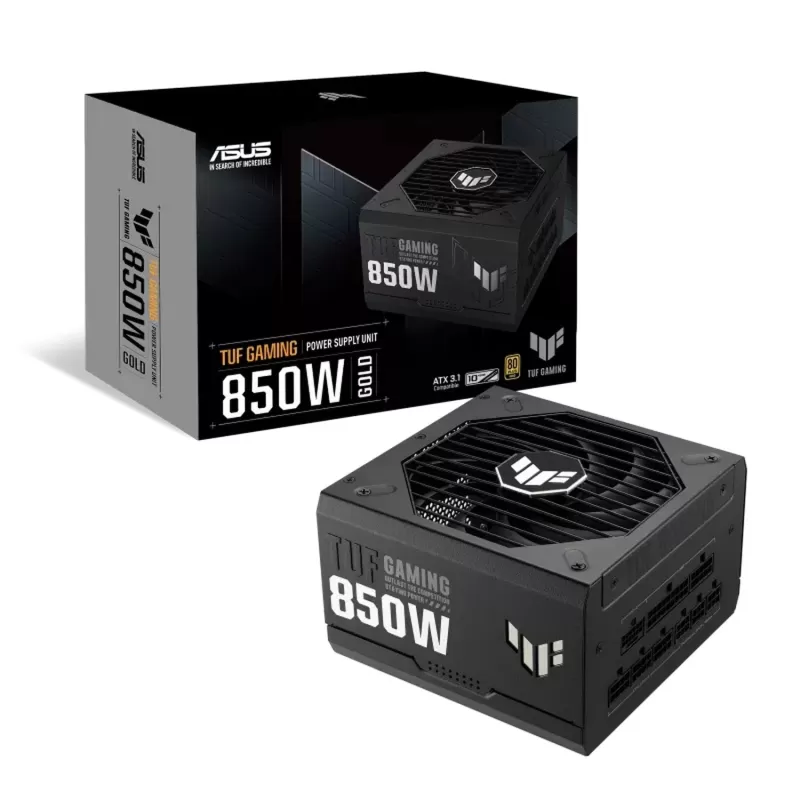 ספק כוח Asus TUF Gaming 850W Gold 90YE00S2-B0WA00 מודולרי מלא 80 Plus Gold ATX12V