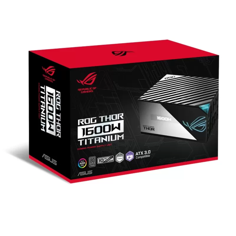 ספק כוח Asus ROG Thor 1600W Titanium 90YE00K0-B0WA00 מודולרי מלא 80 Plus Titanium