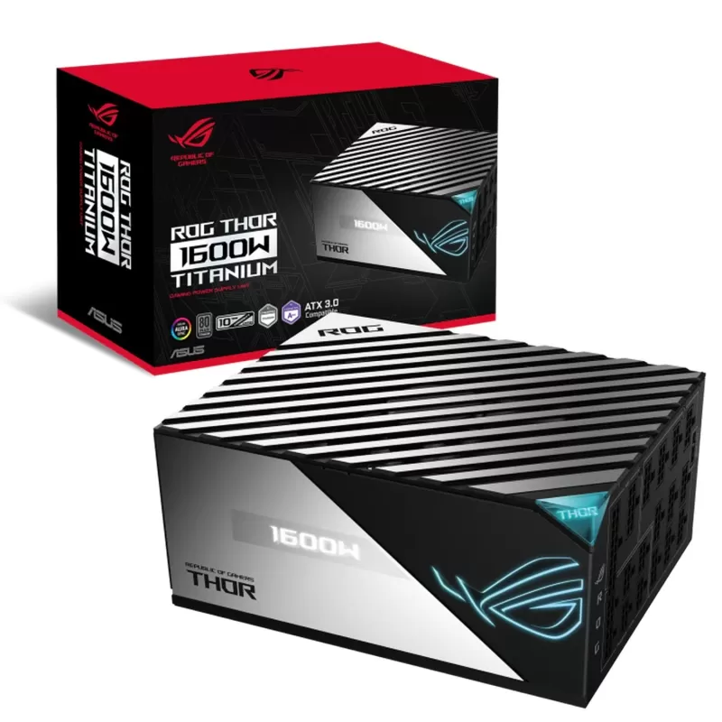 ספק כוח Asus ROG Thor 1600W Titanium 90YE00K0-B0WA00 מודולרי מלא 80 Plus Titanium