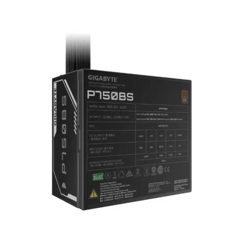 Power Supply Gigabyte P750BS 80 Plus 12cm silent GP-P750BS 80 Plus Bronze 750W