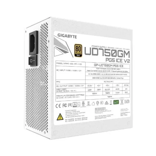 Power Supply Gigabyte UD750M PG5 V2 ICE 80 Plus ATX GP-UD750GM PG5 ICE 80 Plus Bronze 750W