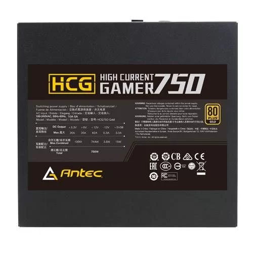 ספק כוח Antec High Current Gamer HCG750 0-761345-11639-8 מודולרי 80 Plus Gold 750W ספק כוח Antec High Current Gamer HCG750 0-761345-11639-8 מודולרי 80 Plus Gold 750W