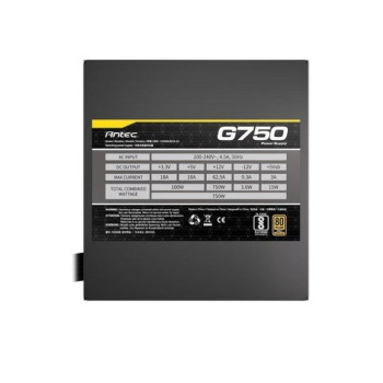 ספק כוח Antec G750 0-761345-20035-6 לא מודולרי 80 Plus Gold 12V:750W ספק כוח Antec G750 0-761345-20035-6 לא מודולרי 80 Plus Gold 12V:750W