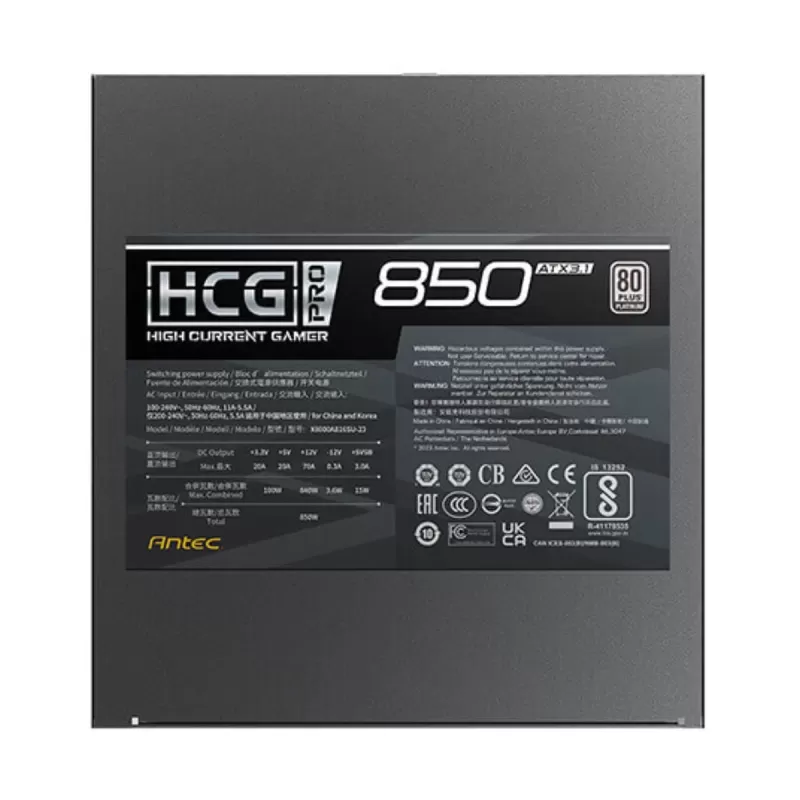 Блок Питания Antec HCG850 PRO Platinum ATX3.1 0-761345-20006-6 80 Plus Platinum 850W