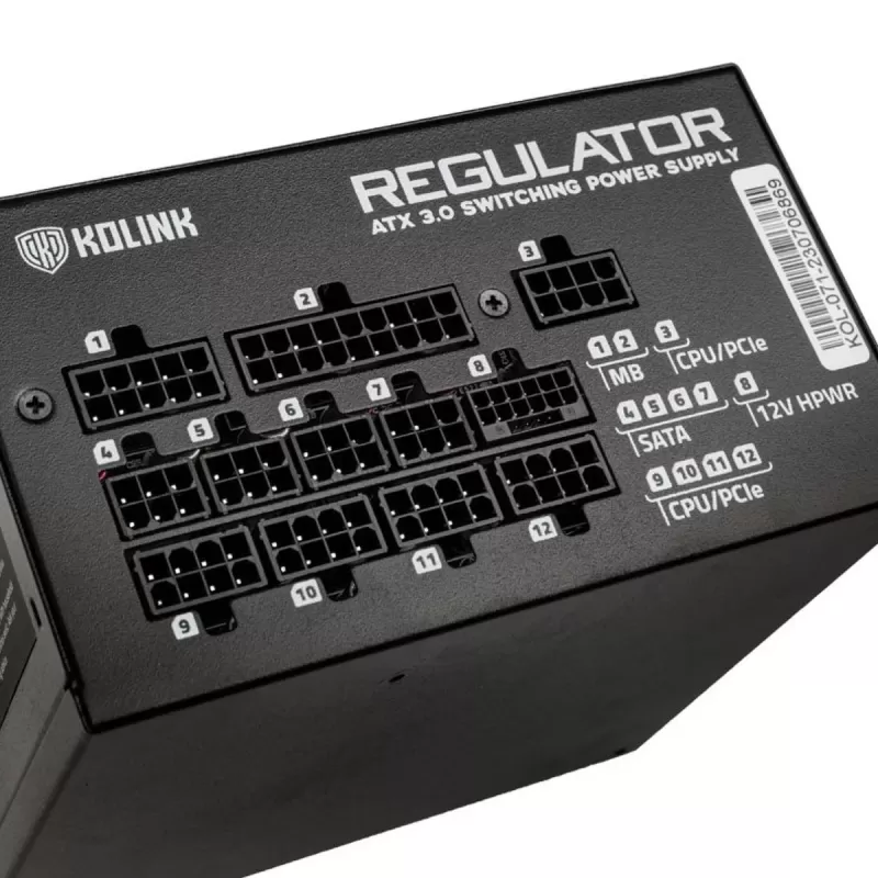 ספק כוח Kolink Regulator 1000W (ATX 3.0) 80 Plus Gold KL-R1000FG 80 Plus Gold ספק כוח Kolink Regulator 1000W (ATX 3.0) 80 Plus Gold KL-R1000FG 80 Plus Gold