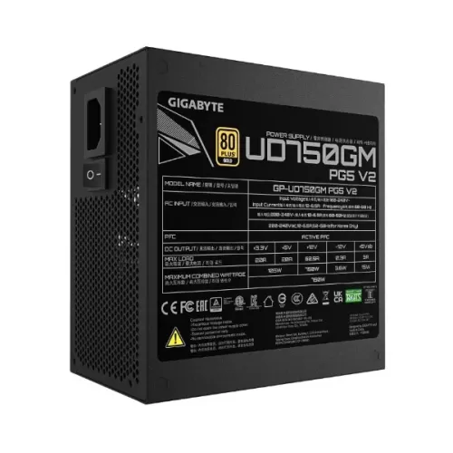 ספק כוח Gigabyte UD750M PG5 V2 80 Plus ATX GP-UD750GM-PG5-V2 80 Plus Gold 750W - יבואן רשמי ספק כוח Gigabyte UD750M PG5 V2 80 Plus ATX GP-UD750GM-PG5-V2 80 Plus Gold 750W - יבואן רשמי