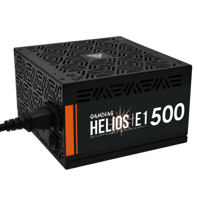 Power Supply GAMDIAS HELIOS E1-500 לא מודולרי 80 Plus 500W 12V:384W.. Power Supply GAMDIAS HELIOS E1-500 לא מודולרי 80 Plus 500W 12V:384W..