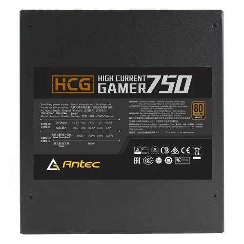 ספק כוח Antec High Current Gamer HCG750 Bronze 0-761345-11540-7 80 Plus Bronze 12V:750W