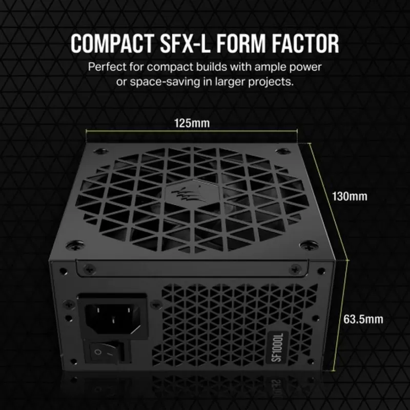 Блок Питания Corsair SF-L Series SF1000L CP-9020246-EU Полностью Модулярный 80 Plus Gold 12V:1000W
