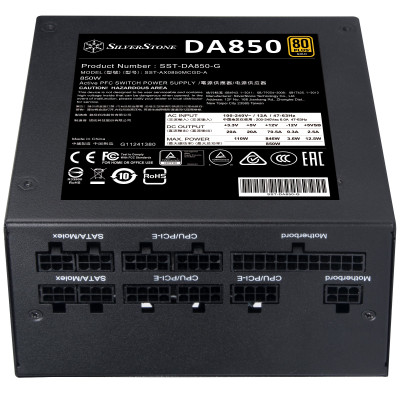 Power Supply SilverStone 850W DA850 80+ Gold SST-DA850-G מודולרי מלא 80 Plus Power Supply SilverStone 850W DA850 80+ Gold SST-DA850-G מודולרי מלא 80 Plus