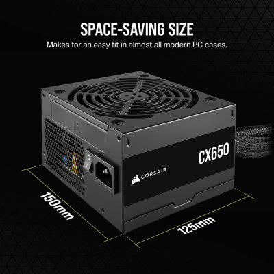 Power Supply Corsair CX Series CX650 CP-9020278-EU לא מודולרי 80 PLUS Bronze