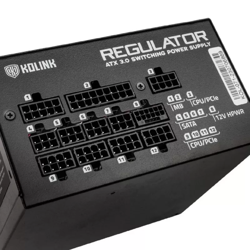 Power Supply Kolink Regulator 1200W (ATX 3.0) 80 Plus Gold KL-R1200FG 80 Plus Gold Power Supply Kolink Regulator 1200W (ATX 3.0) 80 Plus Gold KL-R1200FG 80 Plus Gold